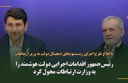 رئیس‌جمهور اقدامات اجرایی دولت هوشمند را به وزارت ارتباطات محول کرد